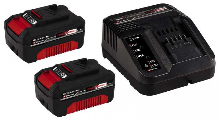 Акумулятор та зарядний пристрій 18V 2x3,0Ah Starter-Kit Einhell Power-X-Change (4512098) 50176 фото