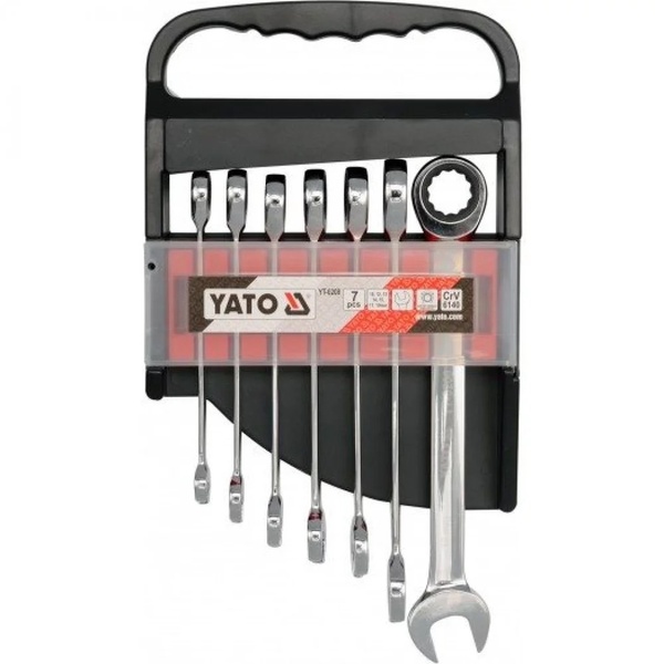 Набір ключей рожково-накидных YATO YT-0208 10-19 м 7шт 46391 фото
