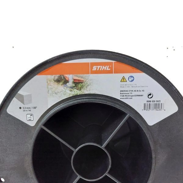 Косильна струна волосінь STIHL 3,3мм х 228м квадратна 00009302623 фото