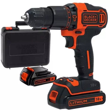 Акумуляторний ударний дриль-шурупокрут BLACK+DECKER BDCHD18KB 52517 фото