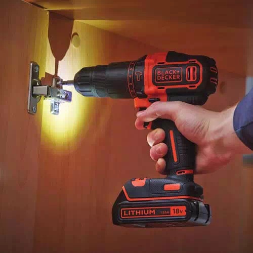 Аккумуляторная ударная дрель-шуруповерт BLACK+DECKER BDCHD18KB 52517 фото