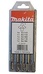 Набір бурів Makita-D-20703 SDS-plus 5шт/ 5,6,7,8,10 24653 фото