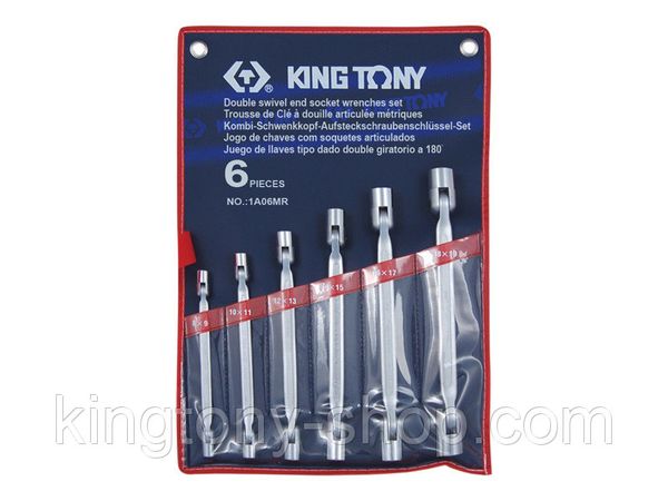 Набір ключів торцевих King Tony1A06MR з карданом 6-19м 6 предм тів 26103 фото